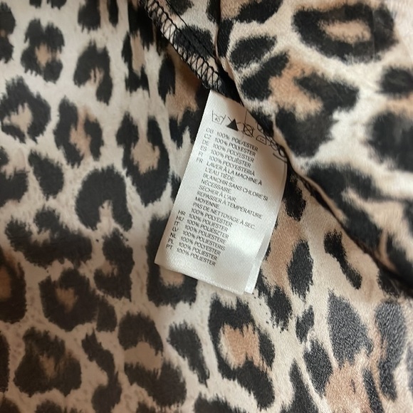 H&M SHEER CHEETAH BUTTON DOWN BLOUSE (6) - Picture 8 of 8